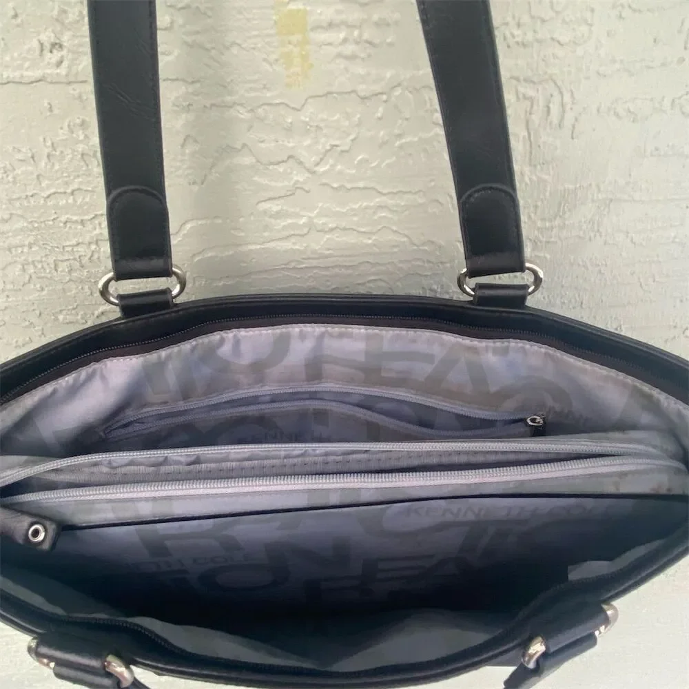 Kenneth Cole Reaction Women's Black Laptop Tote Bag Workwear